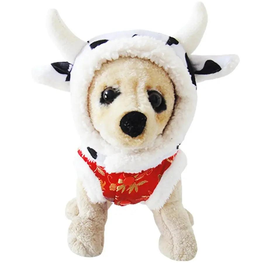 Cute Cow Design Winter Pet Dog Hat Cap Warm Windproof Pet Hats Cotton Dog Accessories For Small Medium Dogs Hat - Trusted Pet Products