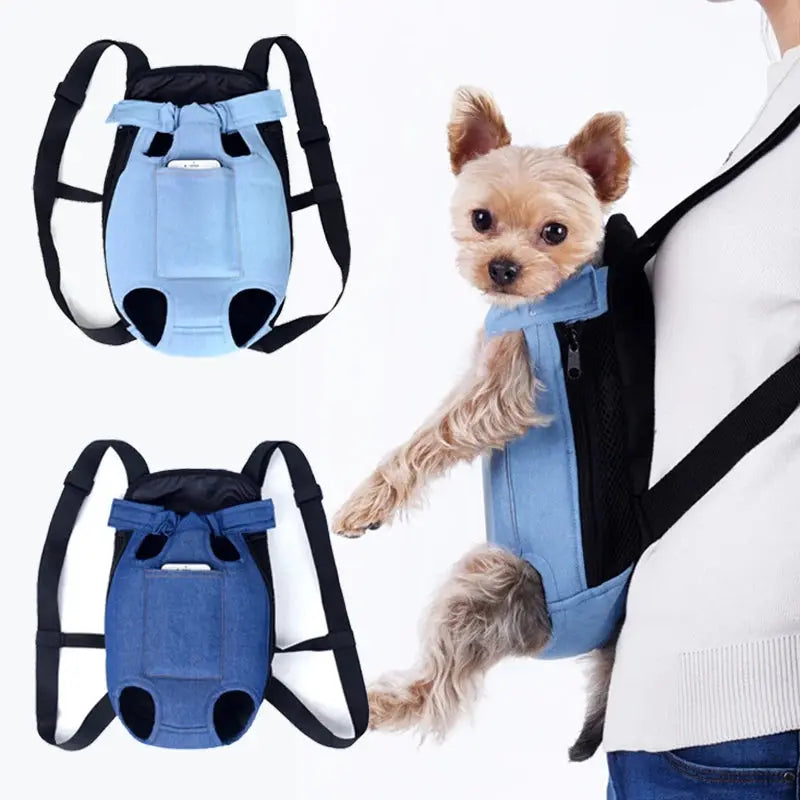 Denim Pet Dog Carrier Backpack Trusted Pet Products