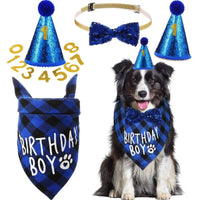 Dog Birthday Party Supplies Birthday Boy Girl Cake Bandana Triangle Scarf Clothes - Trusted Pet Products