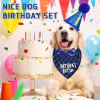 Dog Birthday Party Supplies Birthday Boy Girl Cake Bandana Triangle Scarf Clothes - Trusted Pet Products