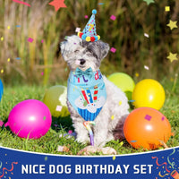 Dog Birthday Party Supplies Birthday Boy Girl Cake Bandana Triangle Scarf Clothes - Trusted Pet Products