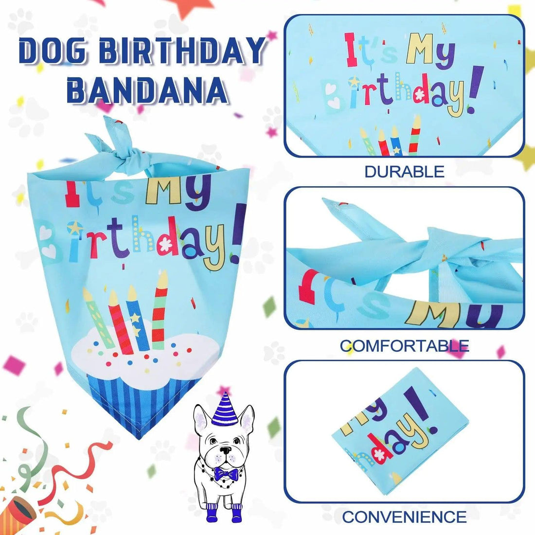 Dog Birthday Party Supplies Birthday Boy Girl Cake Bandana Triangle Scarf Clothes - Trusted Pet Products