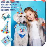 Dog Birthday Party Supplies Birthday Boy Girl Cake Bandana Triangle Scarf Clothes - Trusted Pet Products