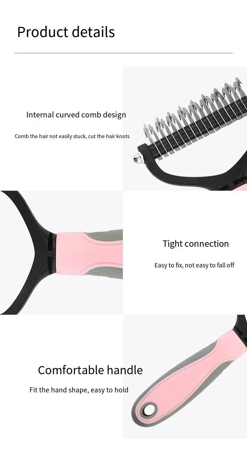 Dog Cat Hair Removal Comb Pet Long Hair Short Hair Pet Grooming Care Brush Trimming Dematting Brush Dog Pet Grooming Equipment - Trusted Pet Products