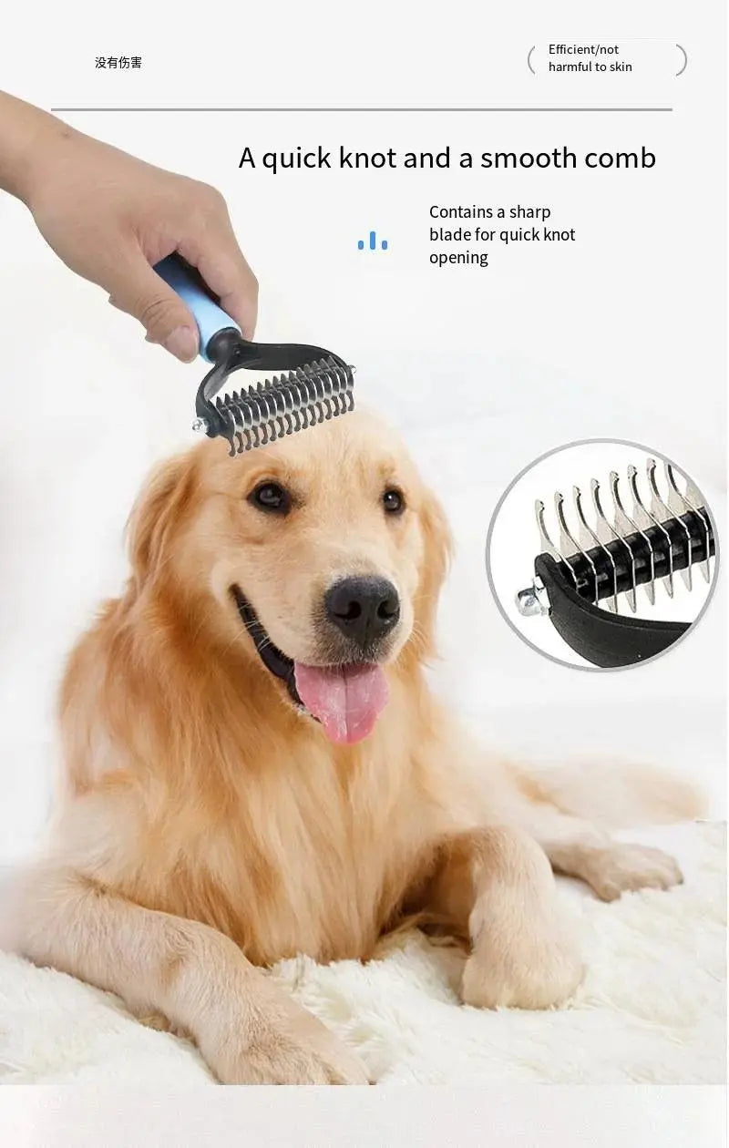 Dog Cat Hair Removal Comb Pet Long Hair Short Hair Pet Grooming Care Brush Trimming Dematting Brush Dog Pet Grooming Equipment - Trusted Pet Products