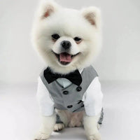 Dog Gentleman Wedding Suit Clothing Dog Tuxedo Suit Wedding Party Clothes For Small Dogs Formal Puppy Pet Coat Jacket Outfits - Trusted Pet Products