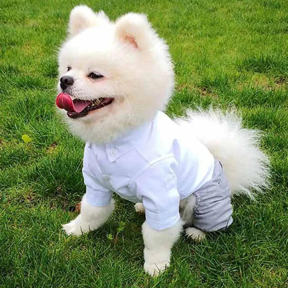 Dog Gentleman Wedding Suit Clothing Dog Tuxedo Suit Wedding Party Clothes For Small Dogs Formal Puppy Pet Coat Jacket Outfits - Trusted Pet Products