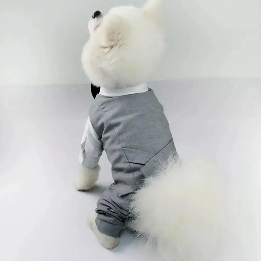 Dog Gentleman Wedding Suit Clothing Dog Tuxedo Suit Wedding Party Clothes For Small Dogs Formal Puppy Pet Coat Jacket Outfits - Trusted Pet Products