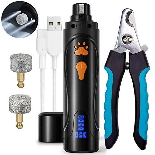 Dog Nail Grinder, Dog Nail Trimmers and Clippers Kit, - Trusted Pet Products