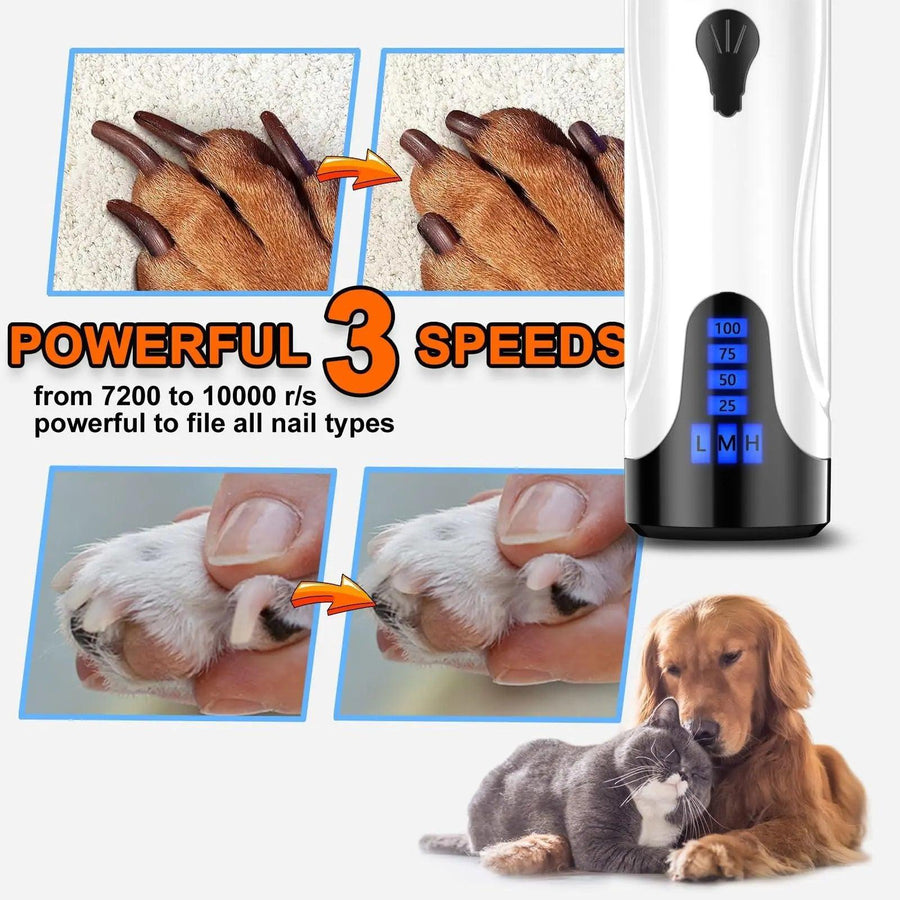 Dog Nail Grinder, Dog Nail Trimmers and Clippers Kit, - Trusted Pet Products