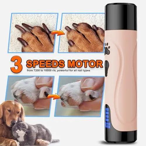 Dog Nail Grinder, Dog Nail Trimmers and Clippers Kit, - Trusted Pet Products