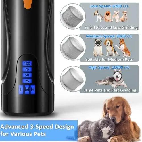 Dog Nail Grinder, Dog Nail Trimmers and Clippers Kit, - Trusted Pet Products