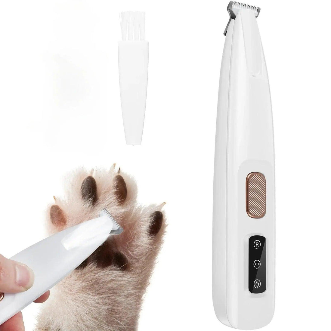 Dog Paw Trimmer with LED Light Fully Waterproof 18mm Wide Blade - Trusted Pet Products