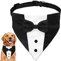 Dog Tuxedo Dog Suit Dog Wedding Bandana Collar with Bow Tie - Trusted Pet Products