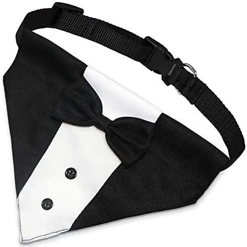 Dog Tuxedo Dog Suit Dog Wedding Bandana Collar with Bow Tie - Trusted Pet Products