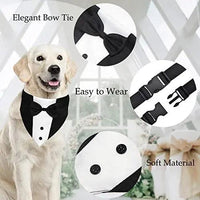 Dog Tuxedo Dog Suit Dog Wedding Bandana Collar with Bow Tie - Trusted Pet Products