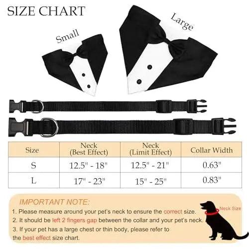 Dog Tuxedo Dog Suit Dog Wedding Bandana Collar with Bow Tie - Trusted Pet Products