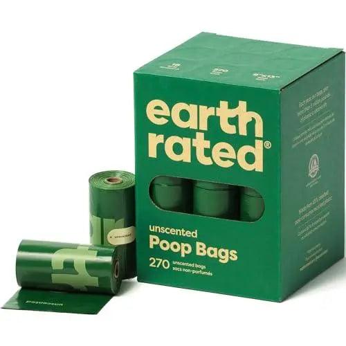 Earth Rated Dog Poop Bags, Guaranteed Leak Proof and Extra Thick Waste Bag Refill Rolls For Dogs, Lavender Scented, 270 Count - Trusted Pet Products