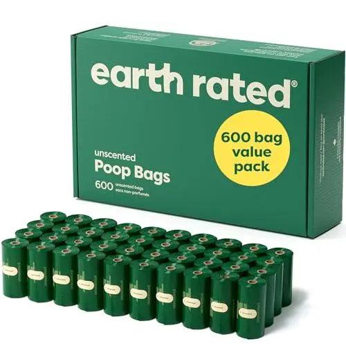 Earth Rated Dog Poop Bags, Guaranteed Leak Proof and Extra Thick Waste Bag Refill Rolls For Dogs, Lavender Scented, 270 Count - Trusted Pet Products