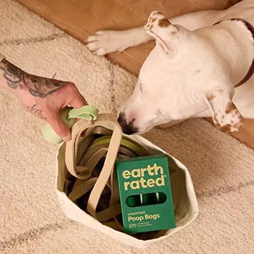 Earth Rated Dog Poop Bags, Guaranteed Leak Proof and Extra Thick Waste Bag Refill Rolls For Dogs, Lavender Scented, 270 Count - Trusted Pet Products