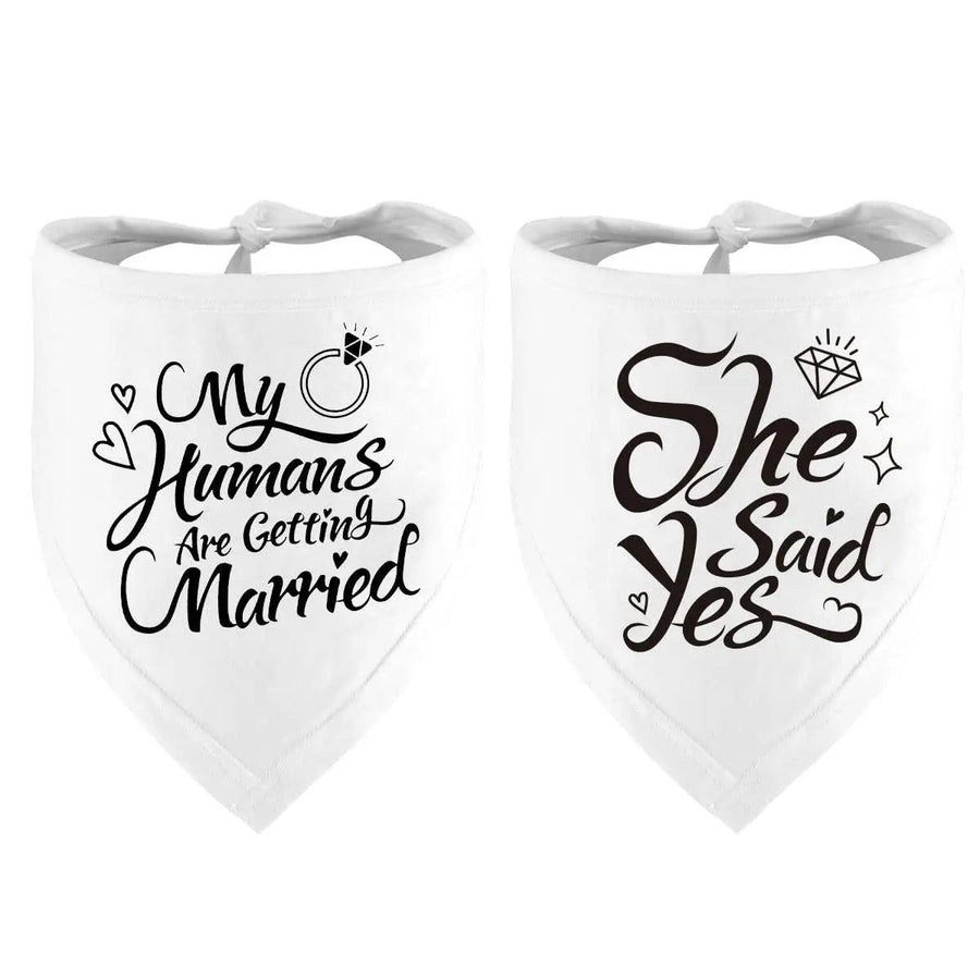 Engagement Gift, My Humans are Getting Married Dog Bandana - Trusted Pet Products