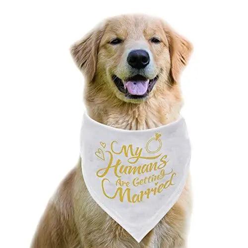 Engagement Gift, My Humans are Getting Married Dog Bandana - Trusted Pet Products