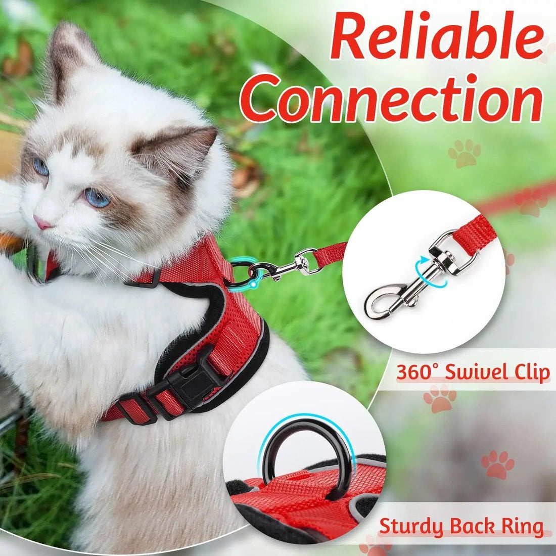 Escape Proof Cat Harness with Leash - Rabbitgoo - Trusted Pet Products