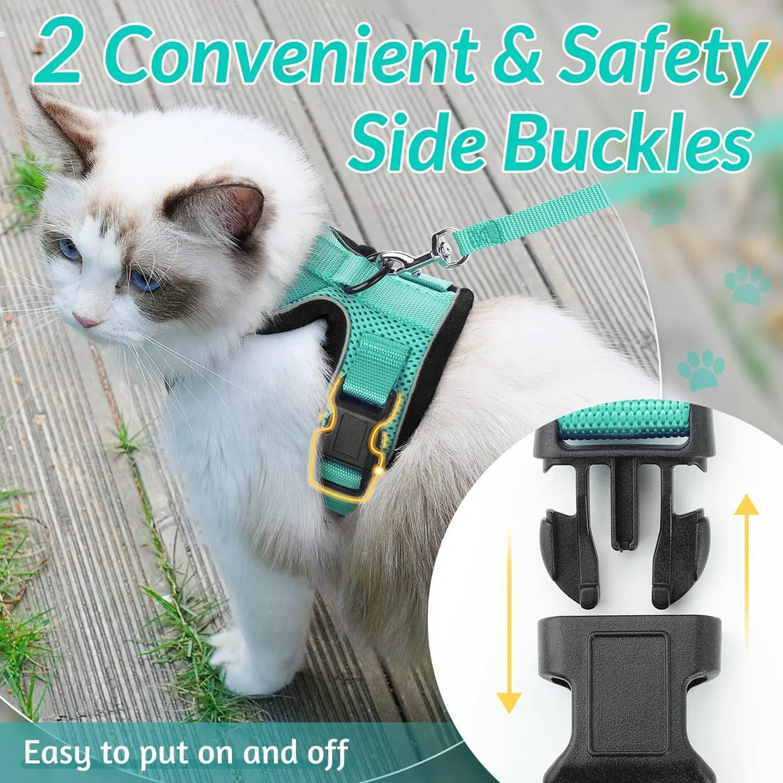 Escape Proof Cat Harness with Leash - Rabbitgoo My Store