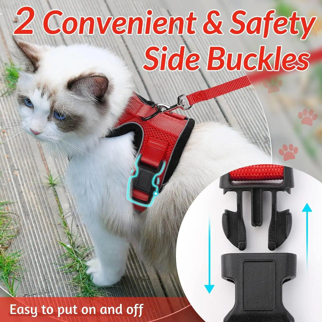 Escape Proof Cat Harness with Leash - Rabbitgoo - Trusted Pet Products