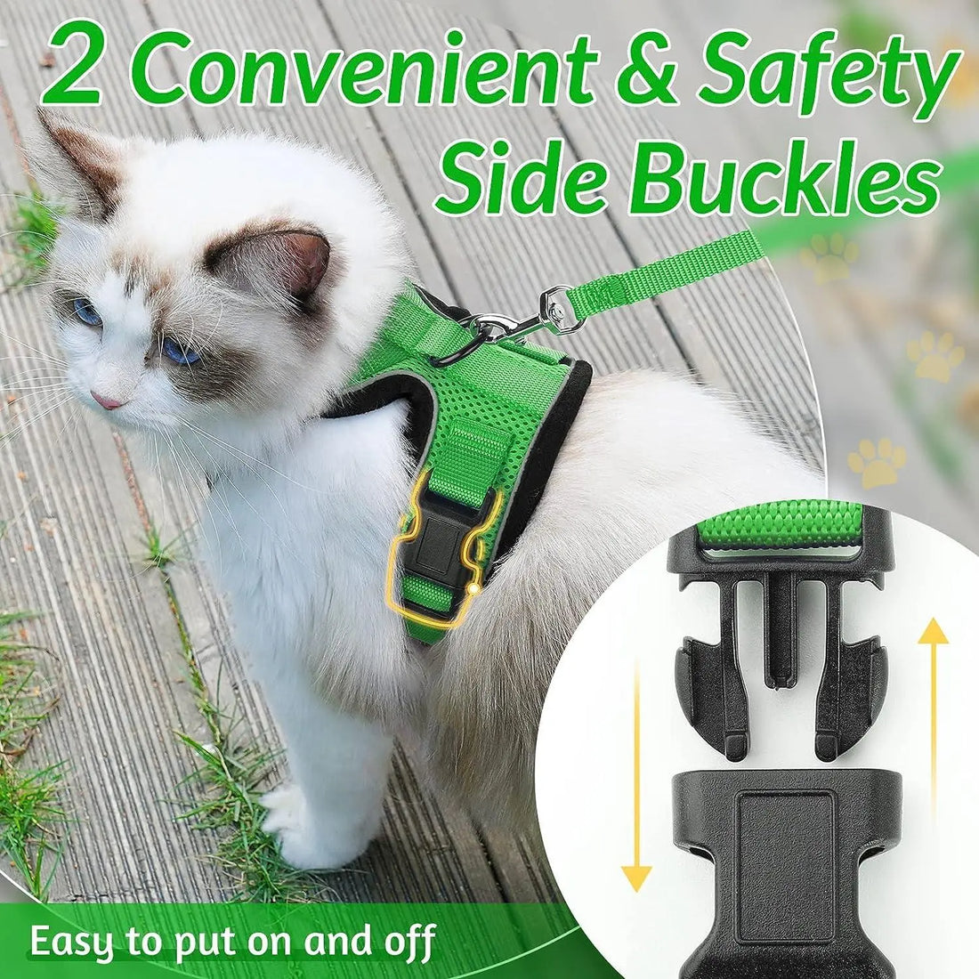 Escape Proof Cat Harness with Leash - Rabbitgoo My Store