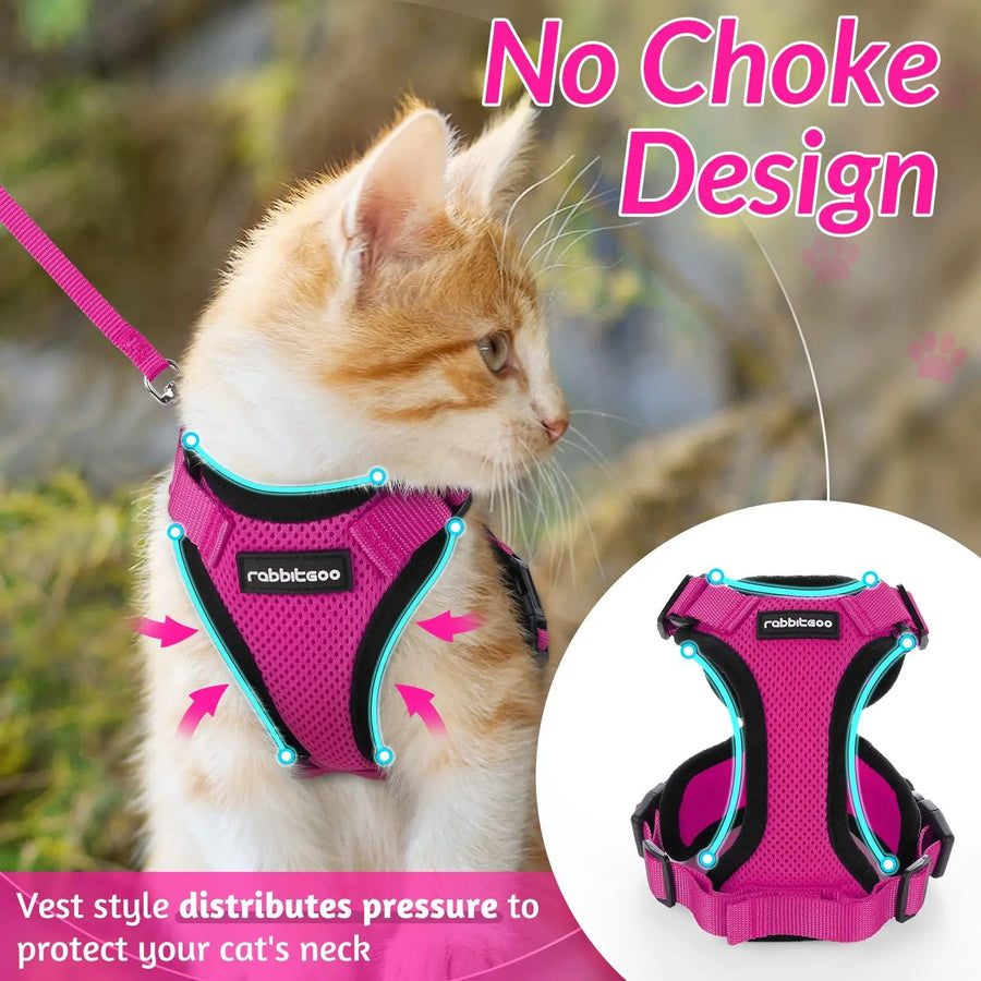 Escape Proof Cat Harness with Leash - Rabbitgoo My Store