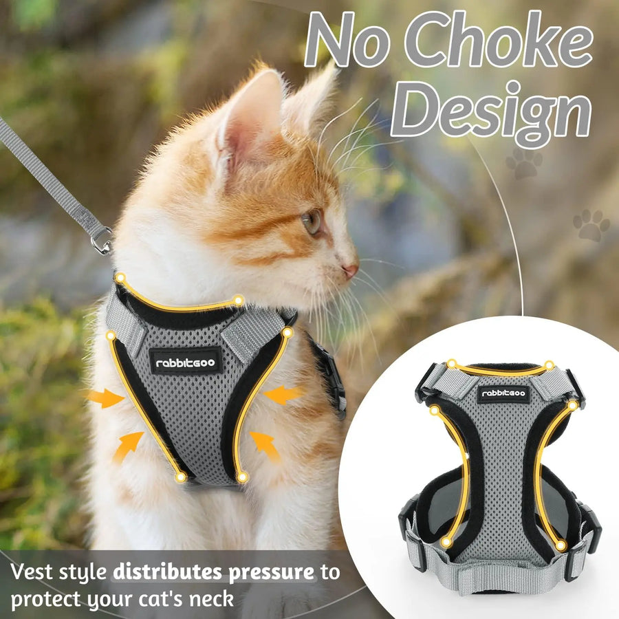 Escape Proof Cat Harness with Leash - Rabbitgoo My Store