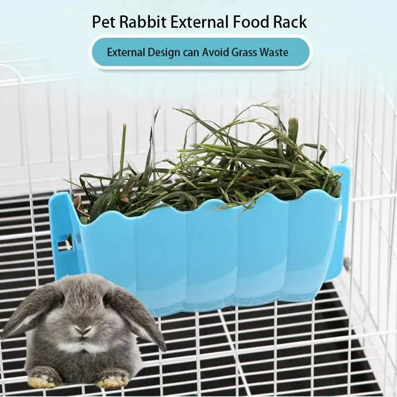 External Rabbit Hay Feeder Holder Food Rack Durable Cage Small Pet Feeding Bowl for Hedgehog Ferret Gerbils Pets Supplies - Trusted Pet Products