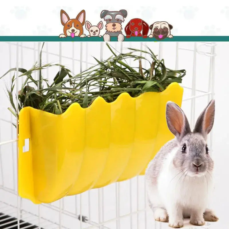 External Rabbit Hay Feeder Holder Food Rack Durable Cage Small Pet Feeding Bowl for Hedgehog Ferret Gerbils Pets Supplies - Trusted Pet Products