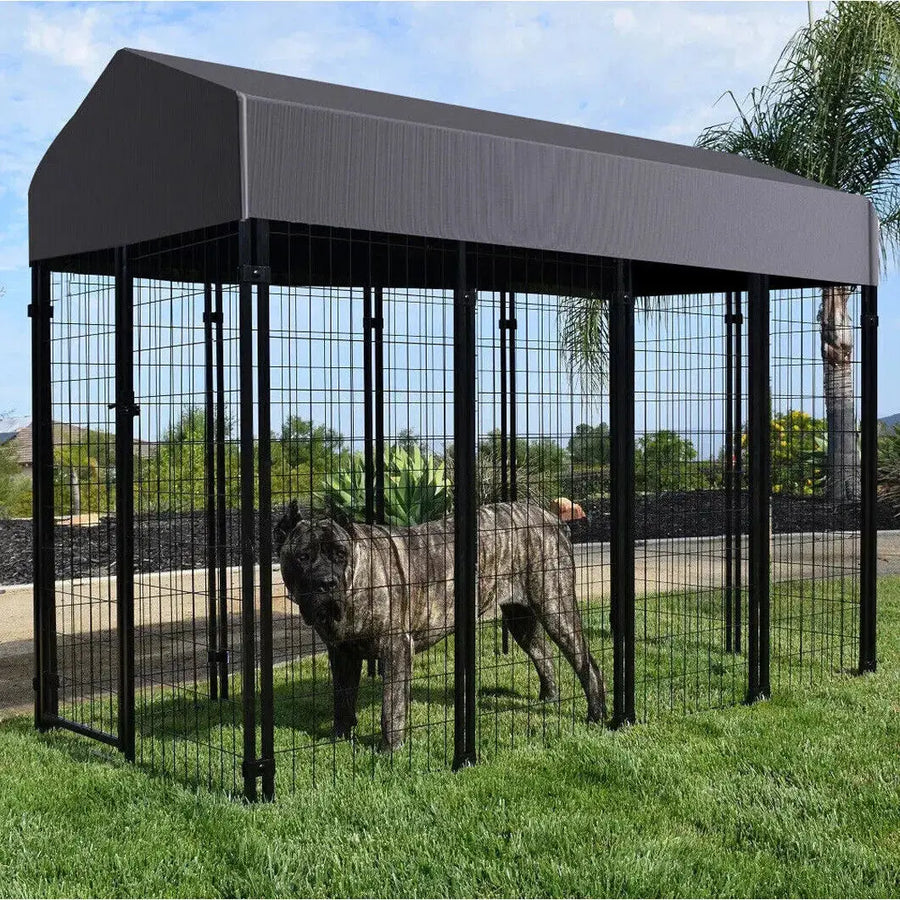 Extra Large Dog Cage Heavy Duty Pet Enclosure with Roof Outdoor Kennel High Fence Trusted Pet Products