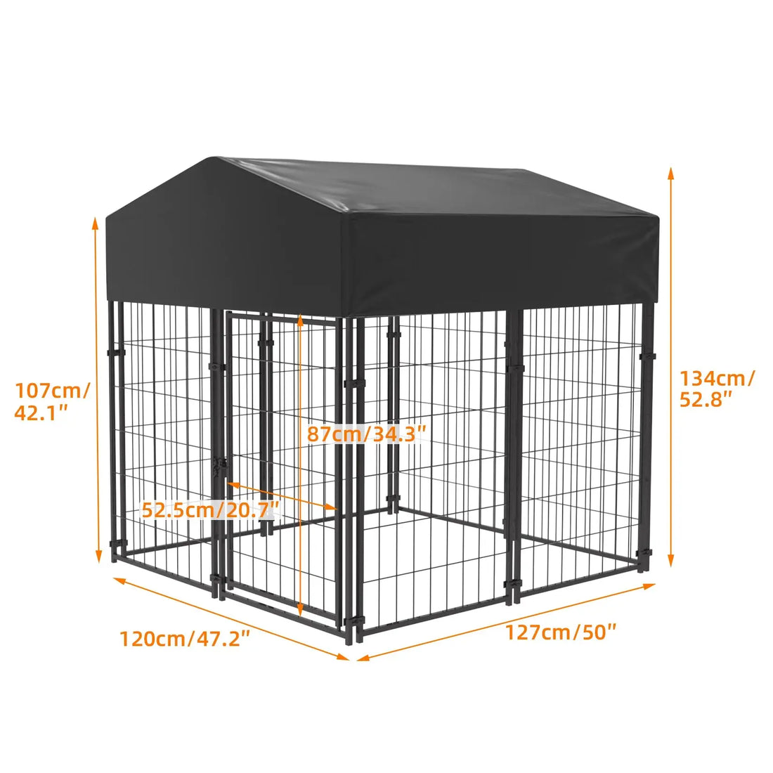 Extra Large Dog Cage Heavy Duty Pet Enclosure with Roof Outdoor Kennel High Fence Trusted Pet Products