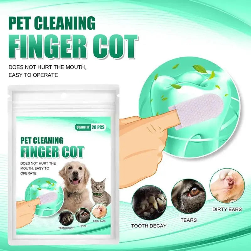 Finger Wipes Disposable Wet Towels for Teeth Ear Eyes - Trusted Pet Products