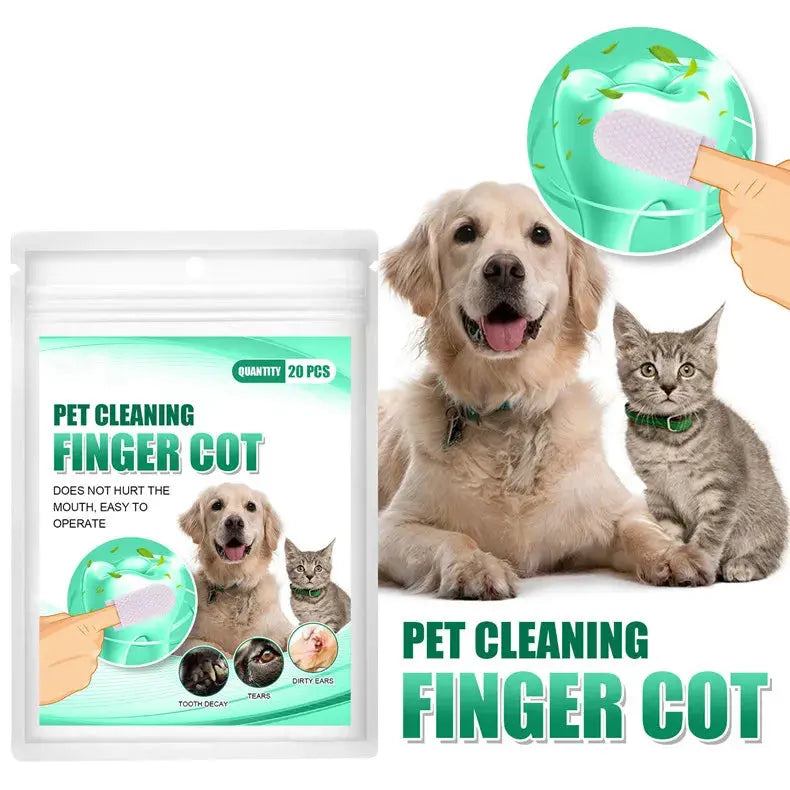 Finger Wipes Disposable Wet Towels for Teeth Ear Eyes Trusted Pet Products