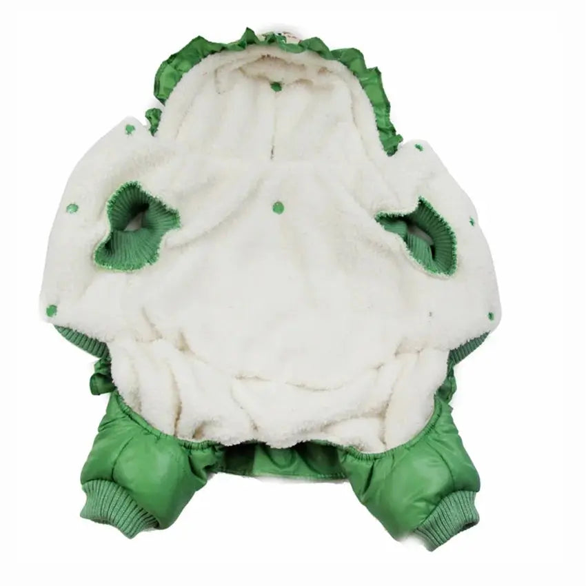 Green Bear Pattern Winter Warm Dog Clothes Trusted Pet Products