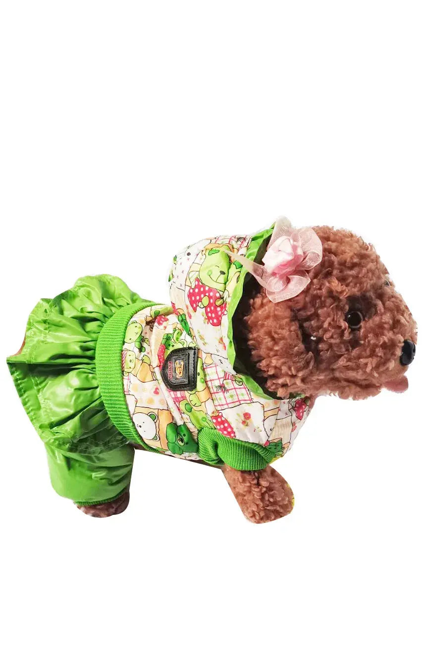 Green Bear Pattern Winter Warm Dog Clothes Trusted Pet Products