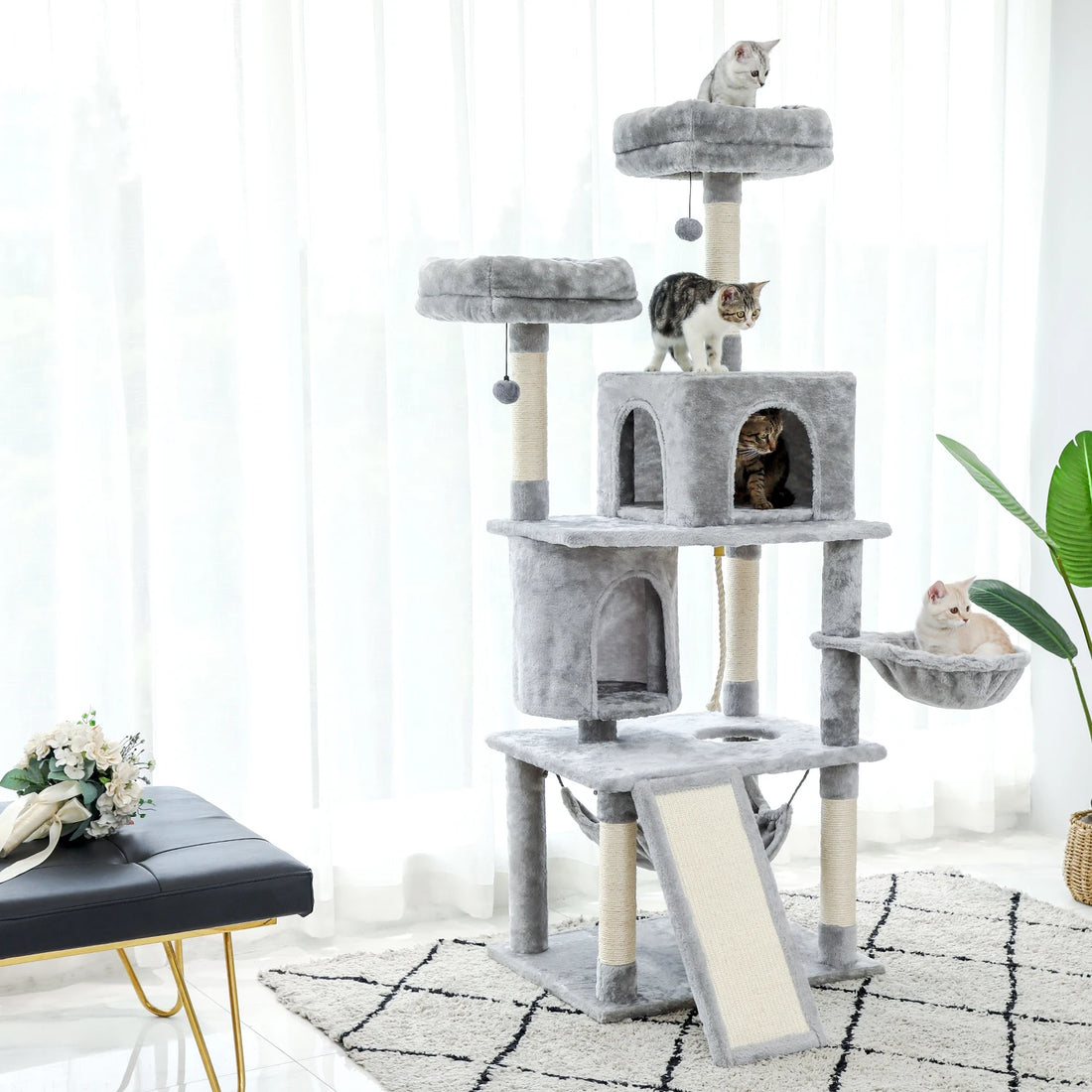 Domestic Delivery Multi-Level Cat Tree Tower Climb Furniture Scratching Post for Indoor House Pet Supplies Kitten Toy Cozy Condo - Trusted Pet Products