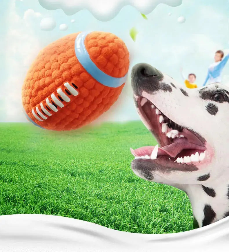 HOOPET Pet Dog Toy Balls Squeak Puppy Toys Interesting Tennis Football Tooth Cleaning Toys for Dogs - Trusted Pet Products