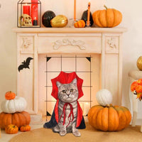 Halloween Pet Cape Costume Cat Vampire Cloak Cat Wizard Outfit Pet Witch Cosplay Apparel Halloween - Trusted Pet Products