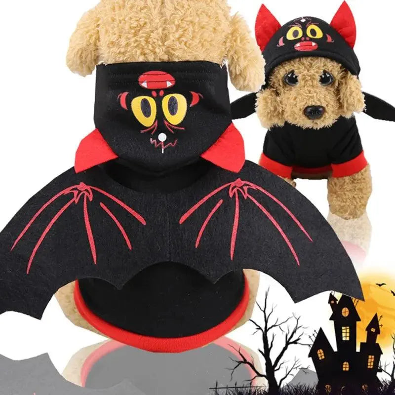 Halloween Pet Hooded Coat Personality Cosplay Pets Christmas Party Costume Two Legged Bodyguard Bat Wing Suit For Dogs Cats - Trusted Pet Products