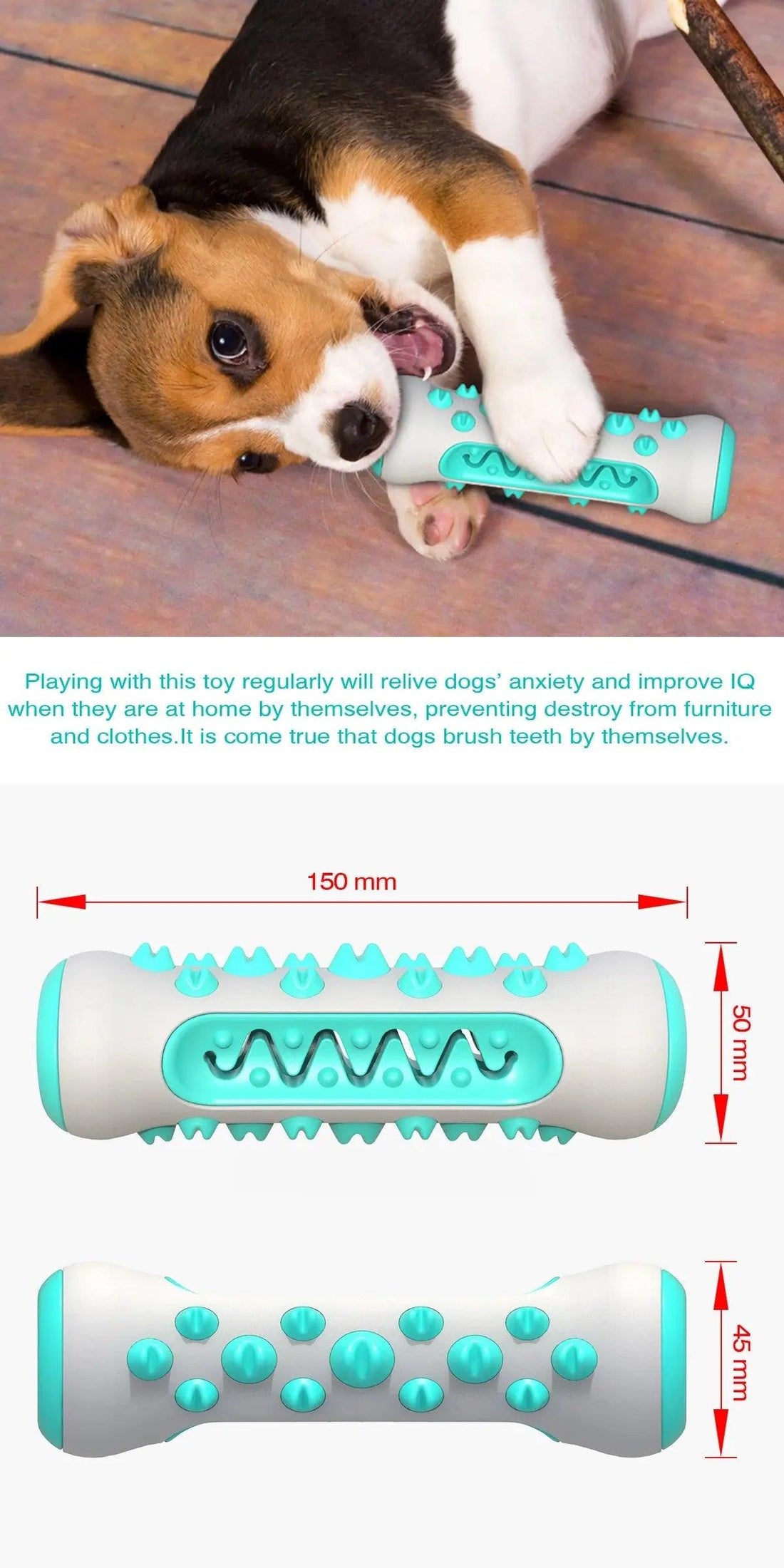 Interactive Bite Resistant Pet Toothbrush Stick Dog Toy - Trusted Pet Products