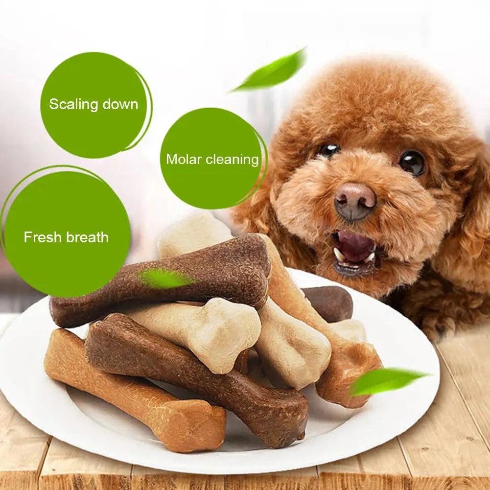 30Pcs/Lot Cowhide Bone Molar Dog Toys Treats Bones For Puppy - Trusted Pet Products