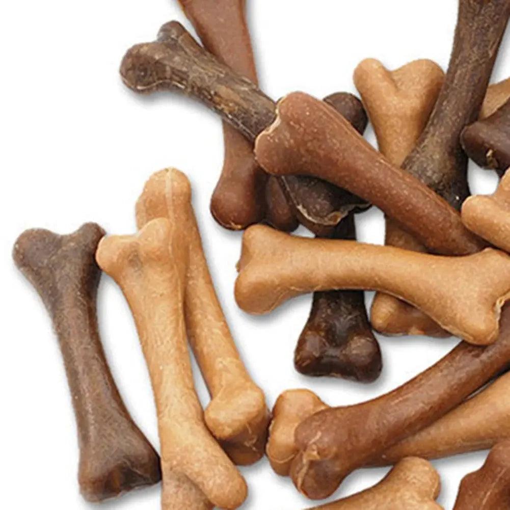 30Pcs/Lot Cowhide Bone Molar Dog Toys Treats Bones For Puppy - Trusted Pet Products