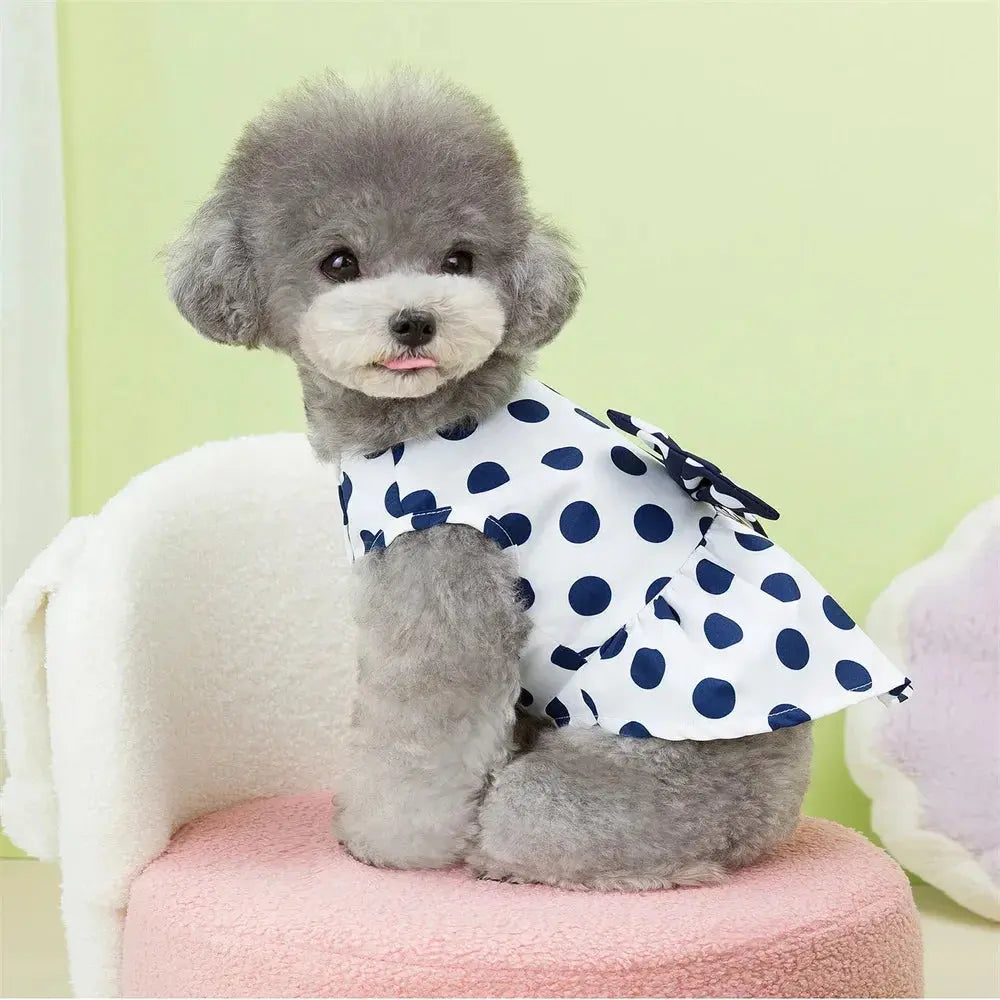 Lovely Dot Pattern Dog Dress for Female Pet Cat Puppy Princess Wedding Party Skirt Trusted Pet Products