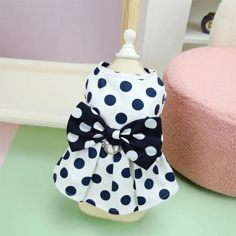 Lovely Dot Pattern Dog Dress for Female Pet Cat Puppy Princess Wedding Party Skirt Trusted Pet Products