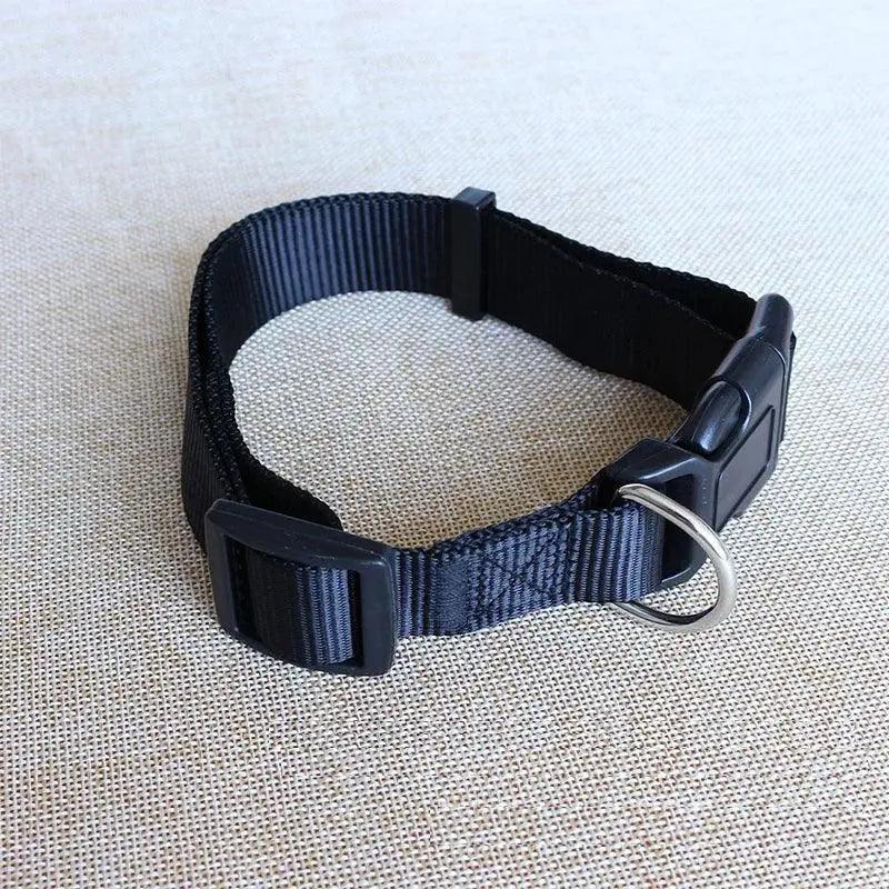 Nylon Webbing Dog Collar Heavy Duty Clip Buckle Solid Pet Collar for Small Medium Dogs Chihuahua Dog Teddy Keji Pitbull Bulldog - Trusted Pet Products